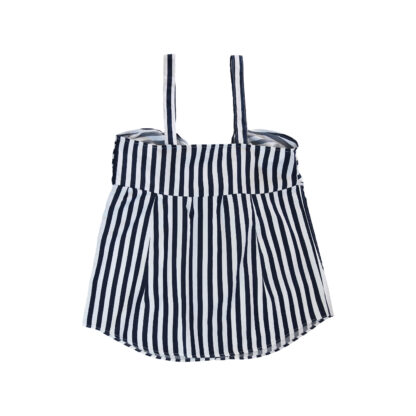 Top bretelles femme rayé bleu marine et blanc – Image 3