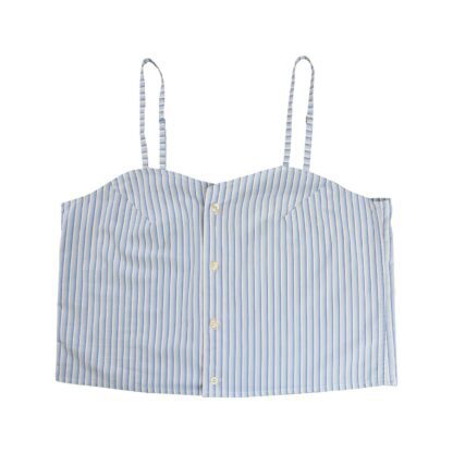 Ensemble chemise femme rayé bleu et blanc – Image 3
