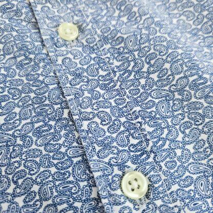 Chemise crop top femme à motifs bleue – Image 5