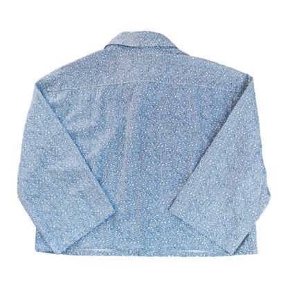 Chemise crop top femme à motifs bleue – Image 4