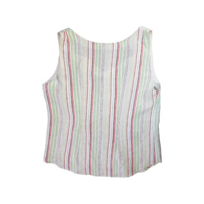 Top femme rayé vert et blanc – Image 2
